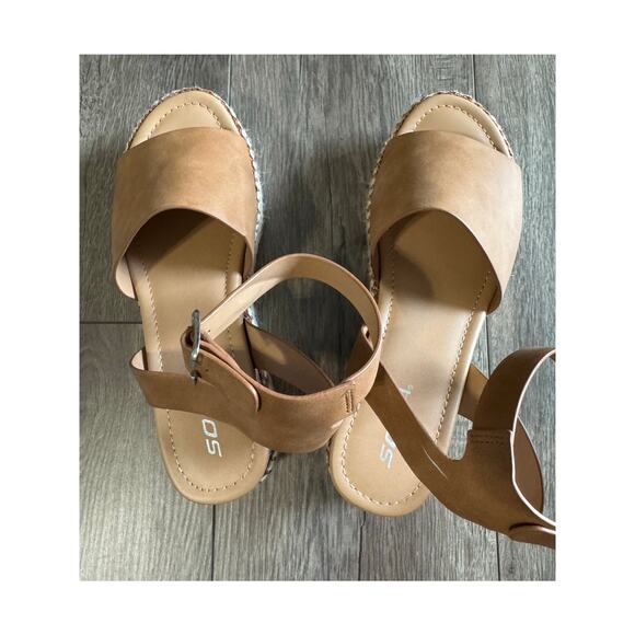 Soda‎ Topic Open Toe Platform Sandals Size 9 - Picture 5 of 7